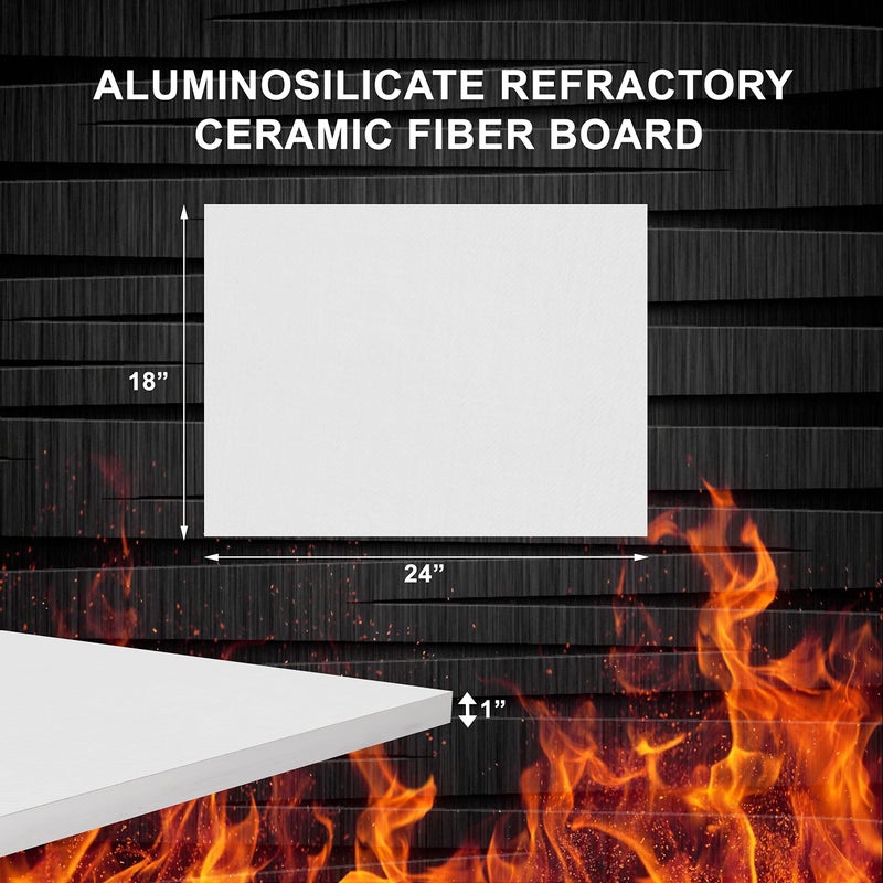 SIMOND STORE Ceramic Fiber Insulation Board - 2300F - 1" x 18" x 24" - Ceramic Thermal Insulation Board for Wood Stoves Fireplaces Furnaces Forges Kilns Boilers Pizza Ovens - Pack of 1 - Image 2